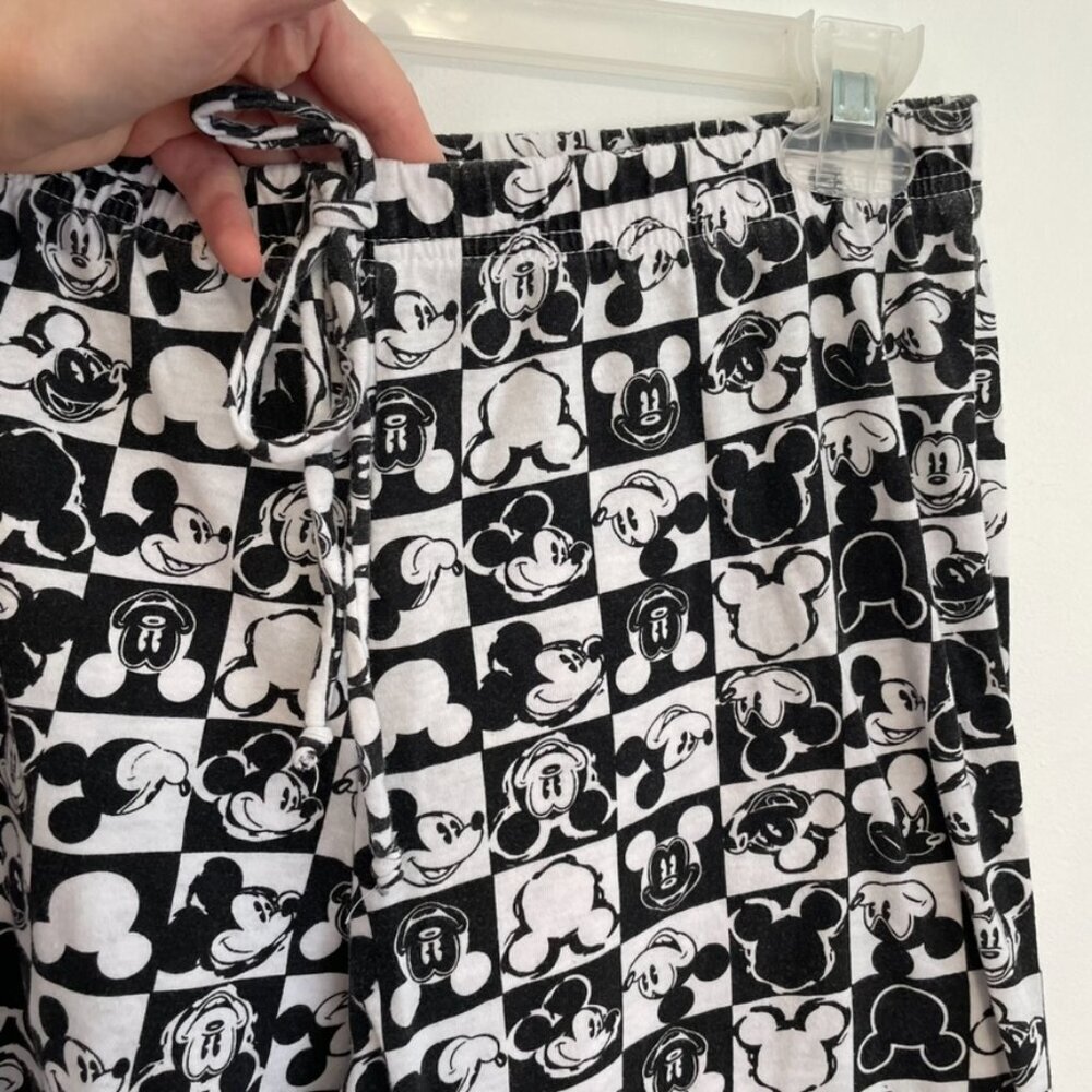 DISNEY x JERRY LEIGH Mickey Mouse Checker Print Lounge Pajama Pant Checkered JRS - Picture 7 of 16